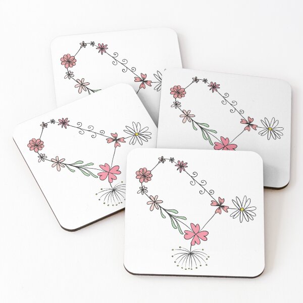 Item preview, Flowered Gemini constellation designed and sold by drawelooo.