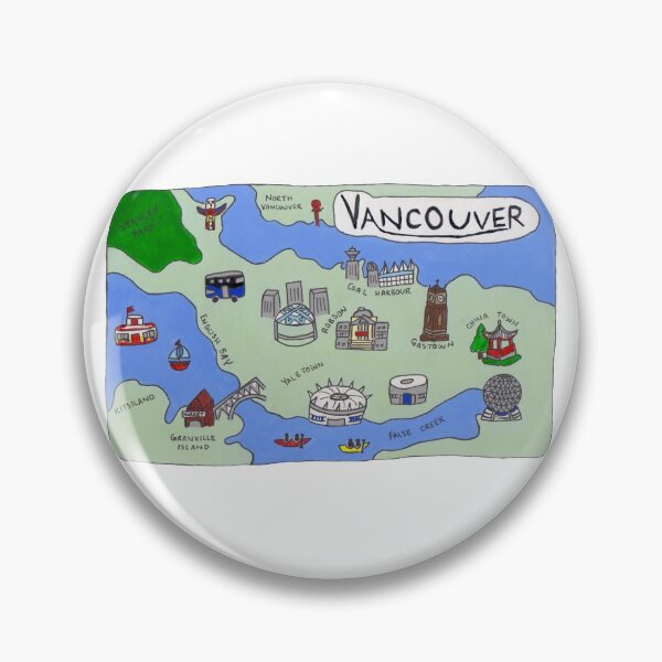 Item preview, Vancouver, BC - Illustrated Map designed and sold by BerniceM04.