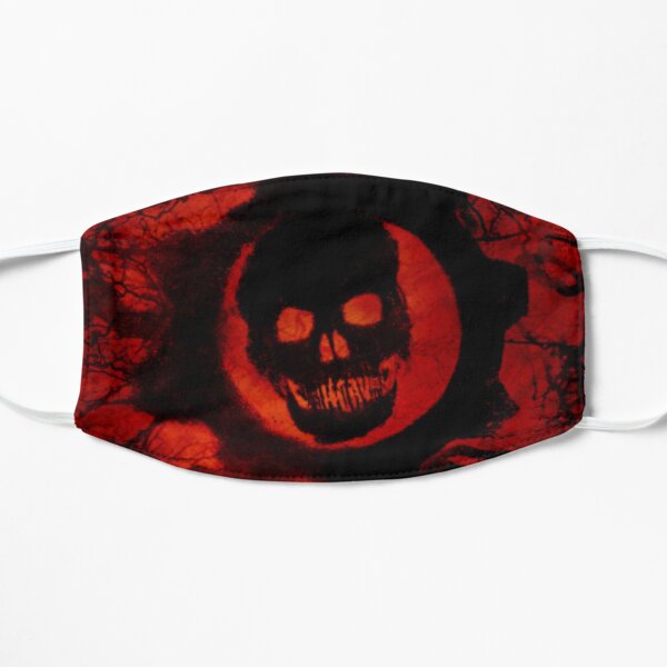 Red Black inverted facemask omen Mask