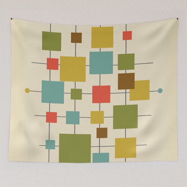 Item preview, Mid-Century Modern Squares - Multi designed and sold by aMano-mapping.