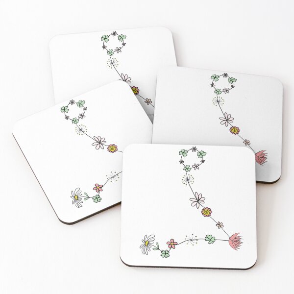 Item preview, Flowered Pesci constellation designed and sold by drawelooo.