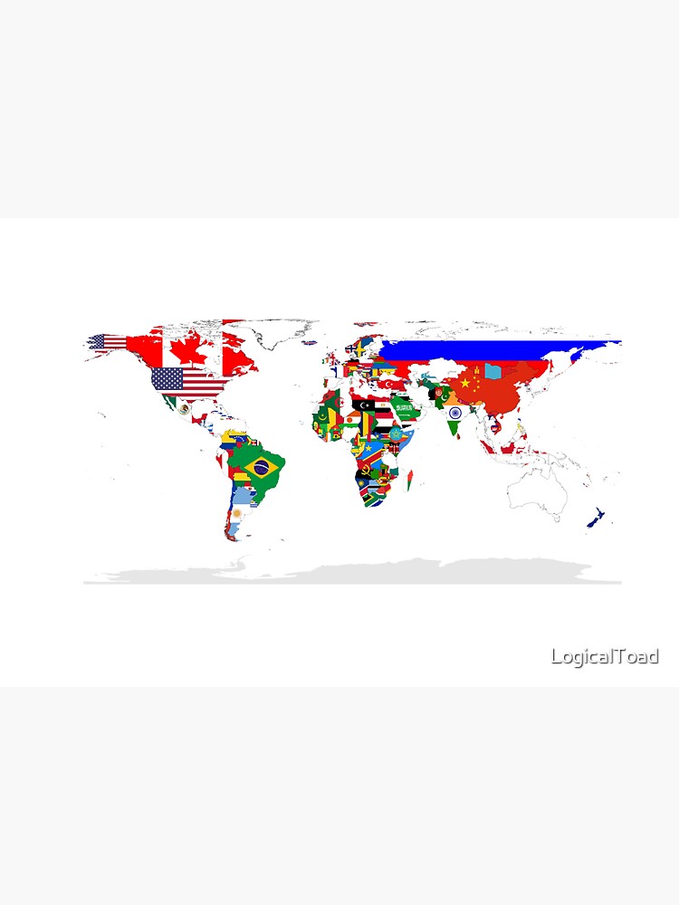 World Map with Country Flags by LogicalToad