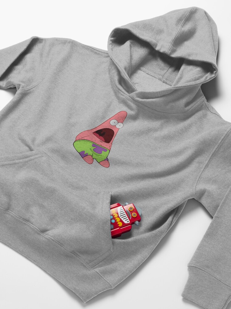 Alternate view of Surprised Patrick Kids Pullover Hoodie