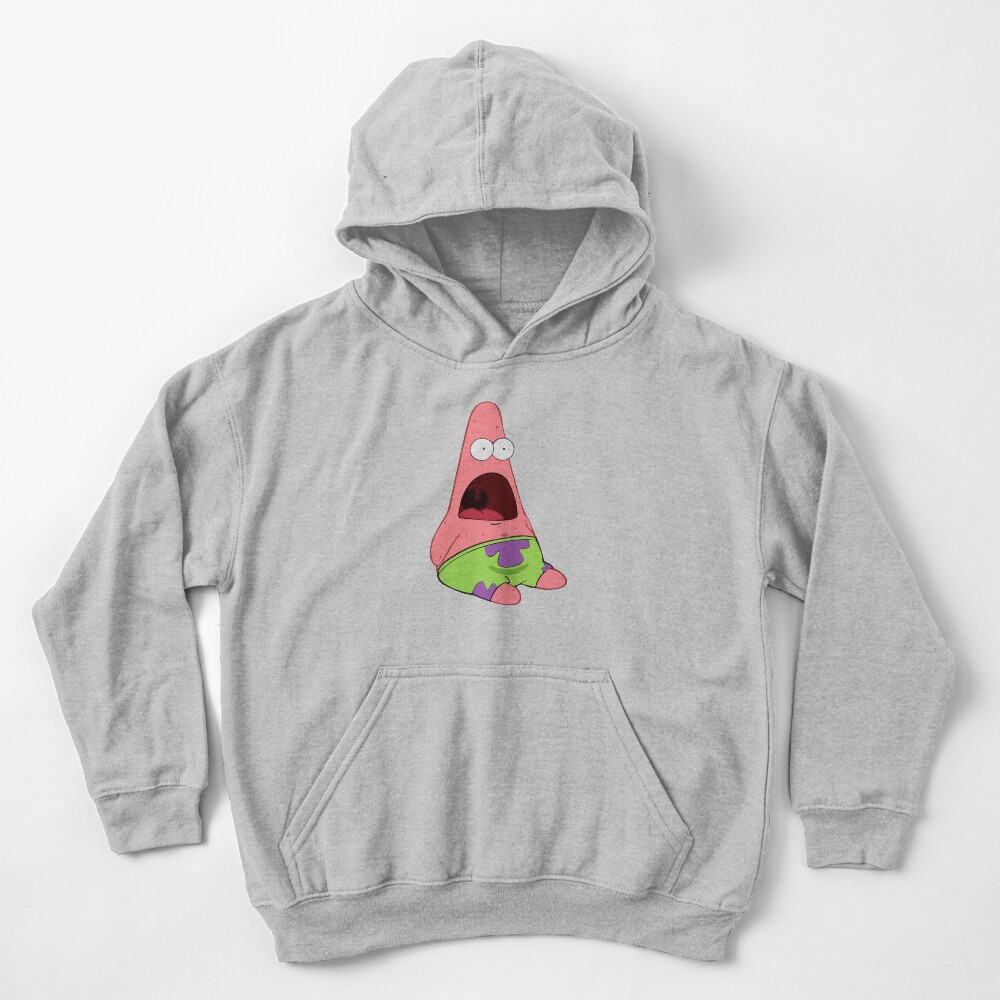 Surprised Patrick Kids Pullover Hoodie