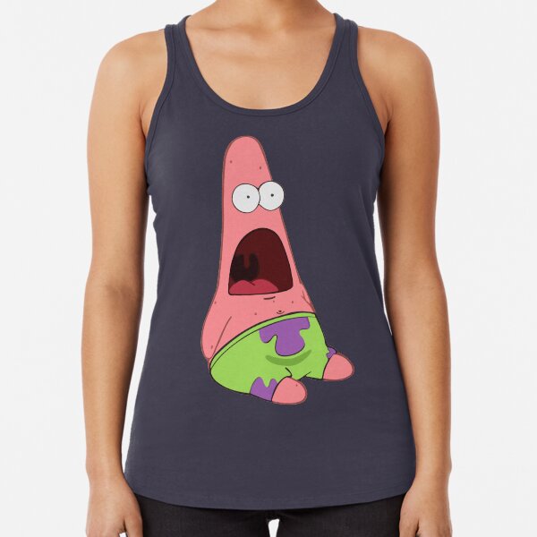 Surprised Patrick Racerback Tank Top