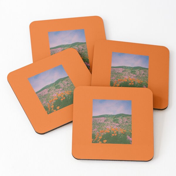 Item preview, orange field of tulips poppies soft grunge aesthetic flowers designed and sold by kaledabean.