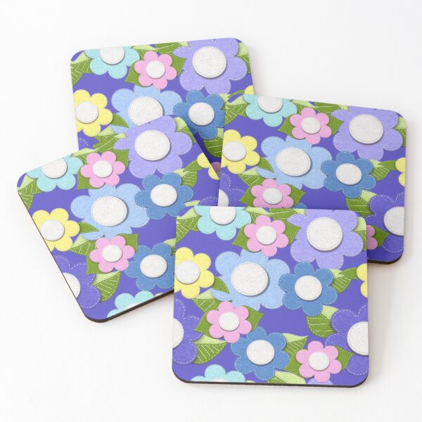 Item preview, Felt Look Flowers With Stitching by Cherie designed and sold by CheriesArt.