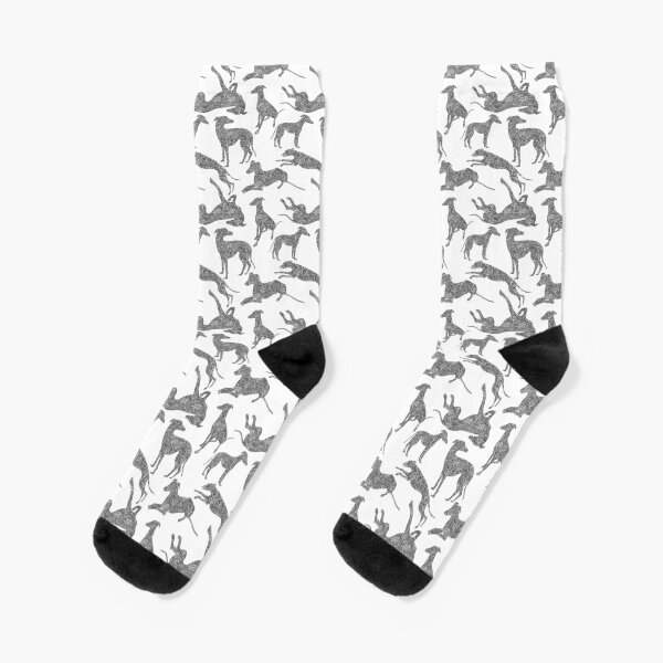 Item preview, Greyhound Combo in Silver Glitter-look on White designed and sold by GreytGraphicals.