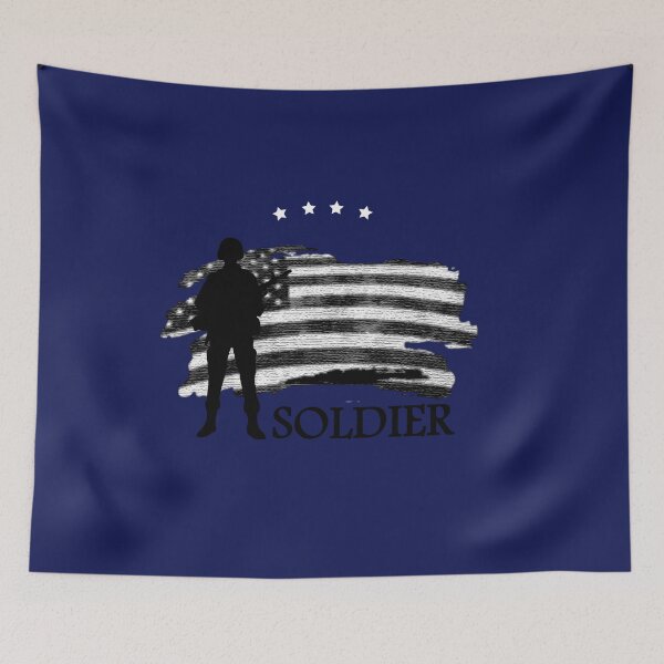 Item preview, Armed Forces Soldier Flag Color Graphic Design - Happy July 4th - Best Father Gift Idea - Independence Day  designed and sold by family1ststore.
