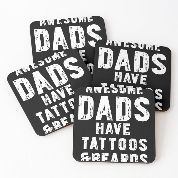 Item preview, Awesome dads have tattoos and beards designed and sold by TopDesignArt.