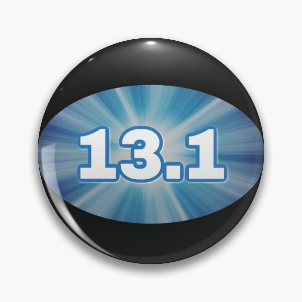 Item preview, 13.1 Half Marathon Blue Radiant Light Burst designed and sold by DesignsbyZazz.