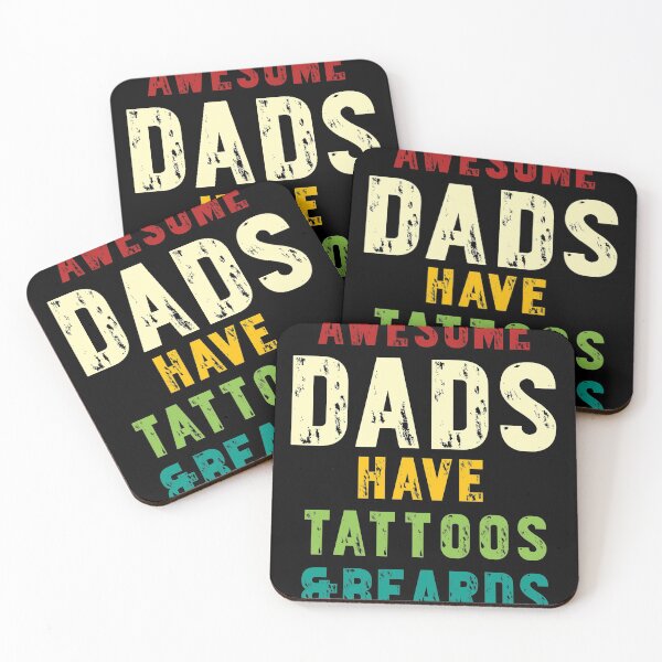 Item preview, Awesome dad have tattoos and beards designed and sold by TopDesignArt.