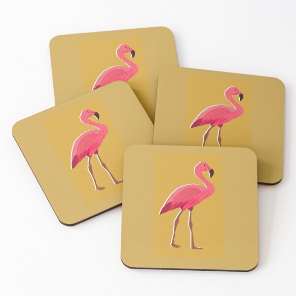 Item preview, Let’s Flamingle- mustard designed and sold by cassandrafallon.