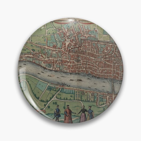 Aperçu de l'œuvre Ancienne carte de londres créée et vendue par ArtHistorical.