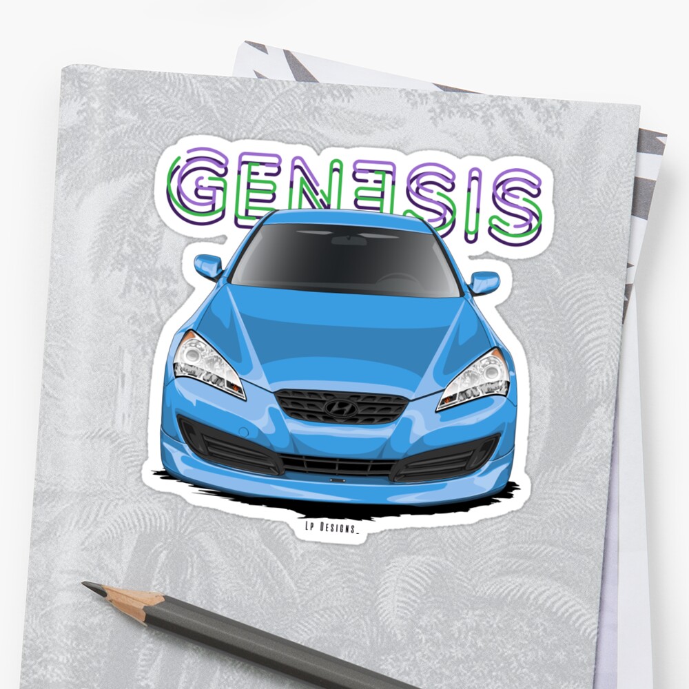 "Hyundai Genesis Coupe" Sticker by lpdesigns1  Redbubble