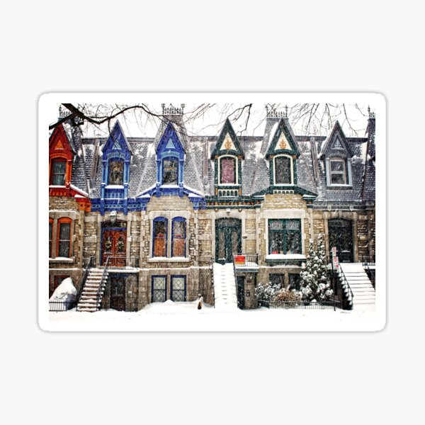 Montreal Victorian Architecture - The Enchanted Winter Sticker