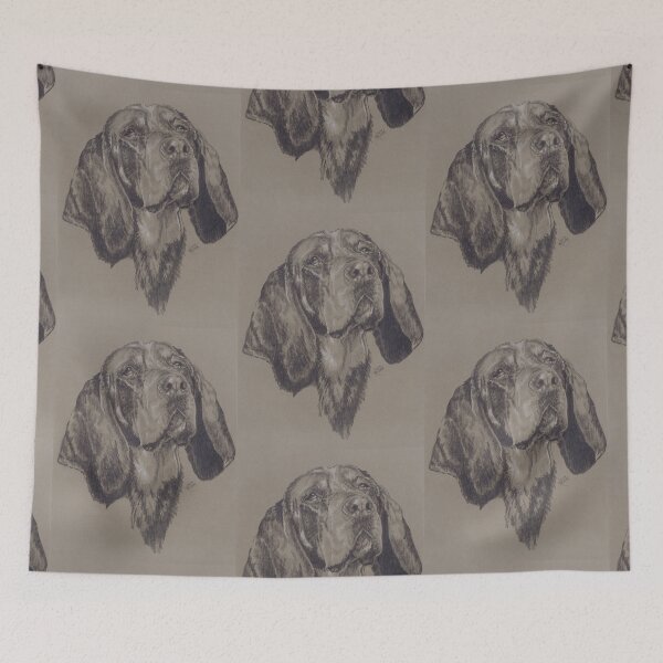 Item preview, Bluetick Coonhound Portrait in Graphite designed and sold by BarbBarcikKeith.