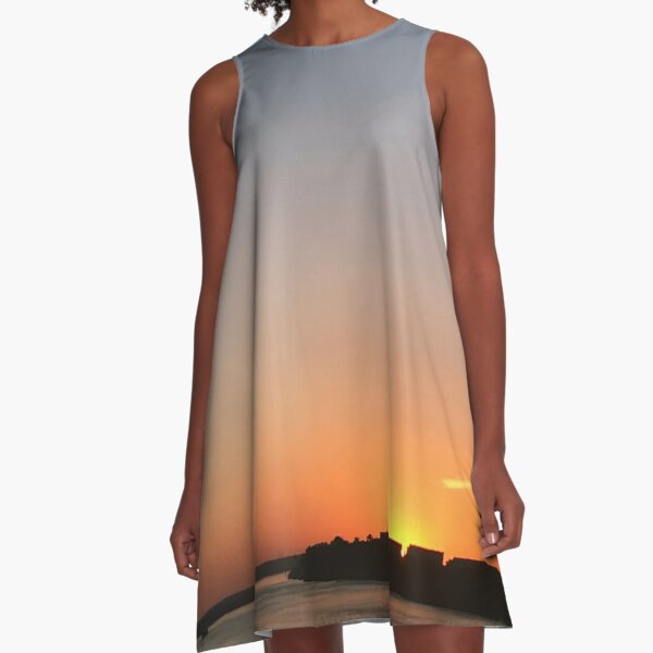 Sunset Over the Nile River A-Line Dress