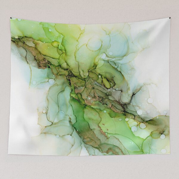 Item preview, Green Bloom Abstract ink designed and sold by Olga Shvartsur.