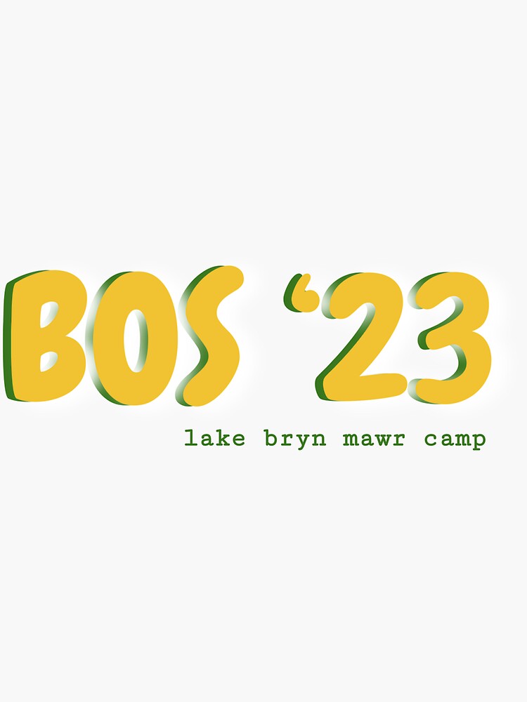 "BOS '23 LAKE BRYN MAWR CAMP" Sticker for Sale by lindseyp Redbubble