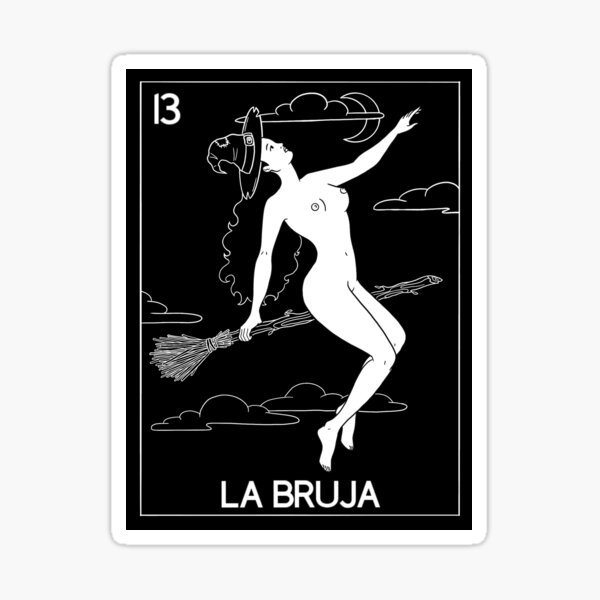 La bruja Pegatina brillante