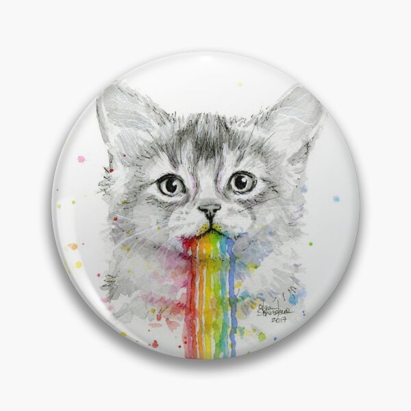 Item preview, Cute Kitten Puking Rainbows designed and sold by Olga Shvartsur.