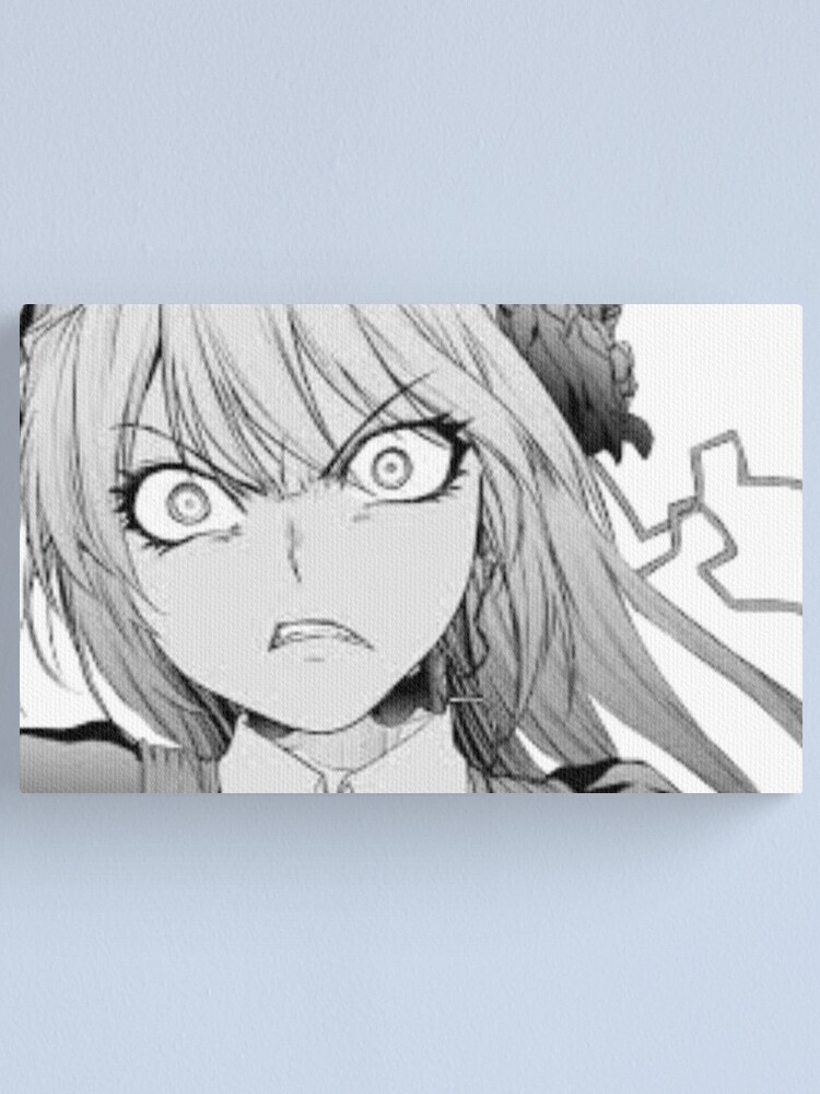 Black and white angry anime hero 