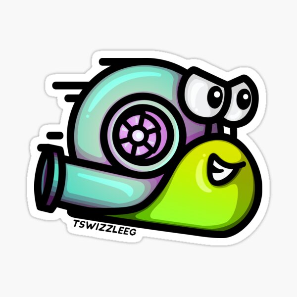 Snail Funny Turbo Boost Racing Pshh' Sticker