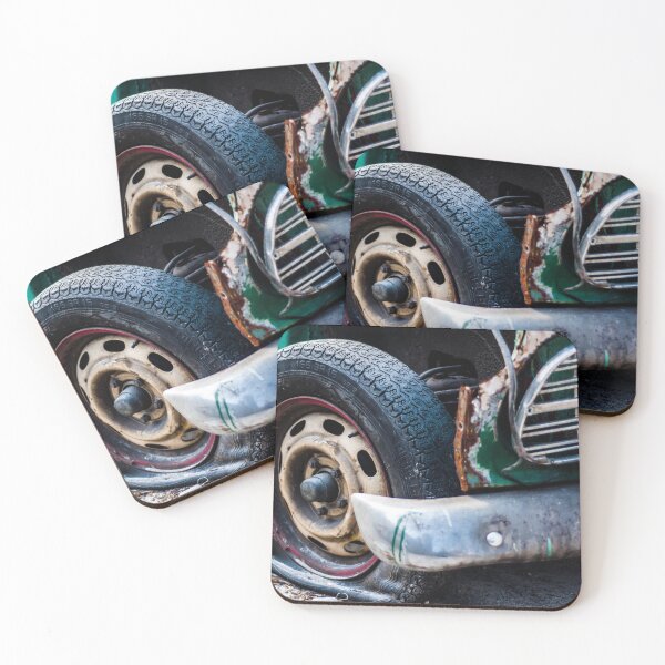 Item preview, Flat tire on smashed vintage car designed and sold by Brian Vegas.