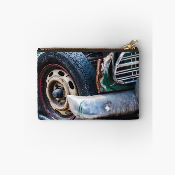 Item preview, Flat tire on smashed vintage car designed and sold by Brian Vegas.