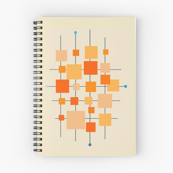 Item preview, Cuadrados modernos de mediados de siglo - naranja designed and sold by aMano-mapping.