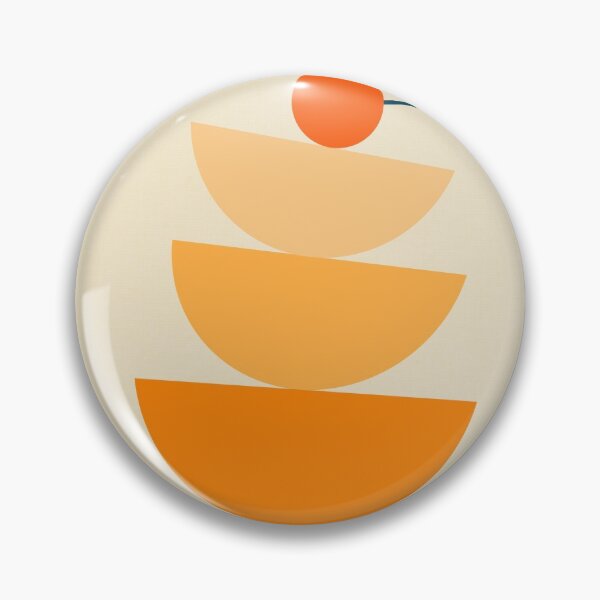 Item preview, Mid-Century Modern Half Circles - Orange designed and sold by aMano-mapping.