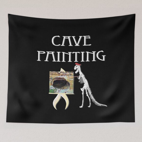 Item preview, Cave Painting T-Rex Dinosaur Artist Pun  designed and sold by CheekyPuppy.