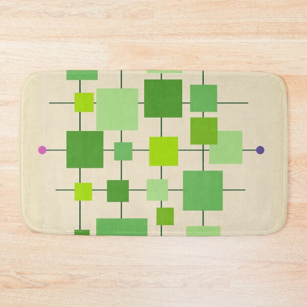 Item preview, Mid-Century Modern Squares - Green designed and sold by aMano-mapping.