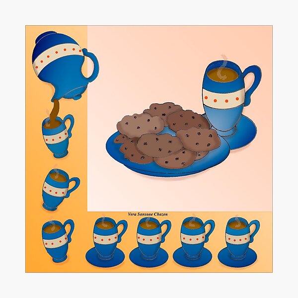 Item preview, Coffee And Cookies designed and sold by Vera Sansone Chazen (veraspeaks).