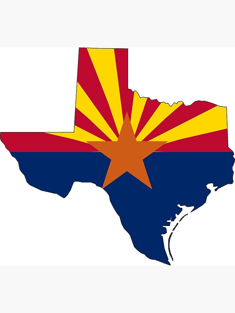 Texas and Arizona Pride -- Texas Silhouette with Arizona