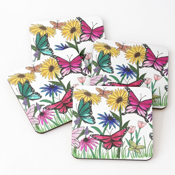 Item preview, Butterflies and Flowers  designed and sold by kdm-art.