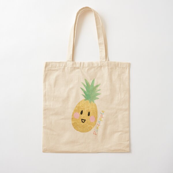 The Happy Pineapple Cotton Tote Bag