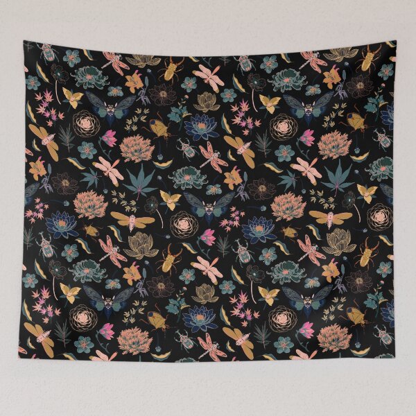 Item preview, Japanese flowers surface pattern designed and sold by Chelsea Swan.