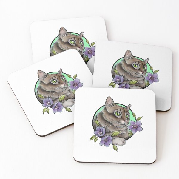 Item preview, Cute Cat with Flowers designed and sold by Sophieelizz.