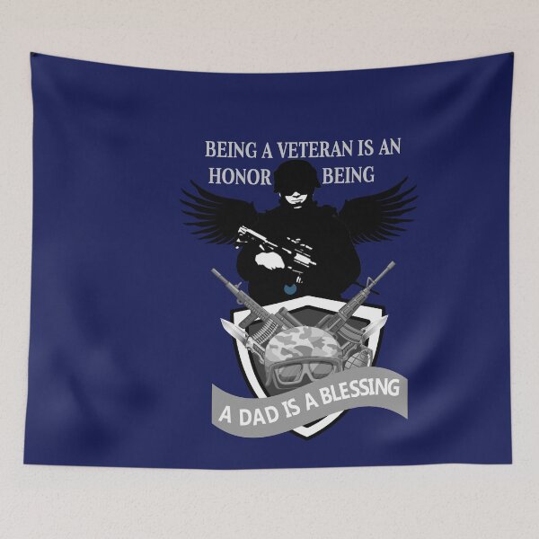 Item preview, Being a Veteran is an Honor, Being  A Dad Is A Blessing Angel Soldier Design - Happy July 4th - Best Father Gift Idea - Independence Day  designed and sold by family1ststore.