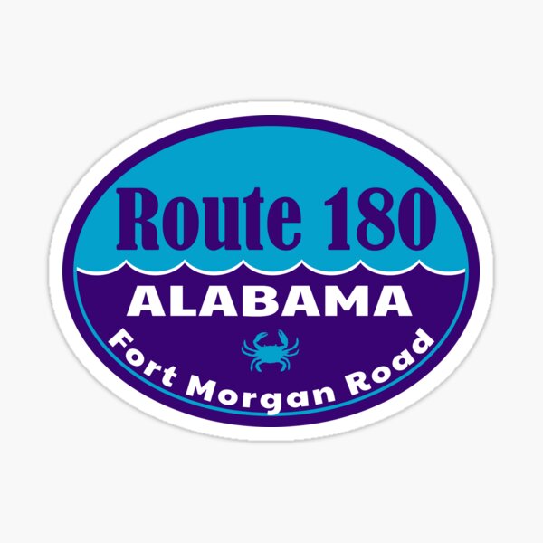 Item preview, Fort Morgan Route 180 Gulf Shores Alabama Gulf Of Mexico Orange Beach designed and sold by DESTINATIONS DECAL DOS.
