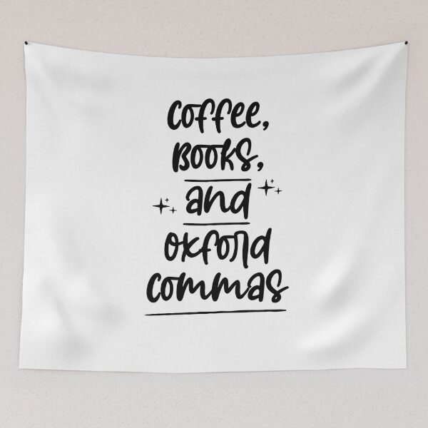 Item preview, Coffee Books & Oxford Commas ,Book Lover T-Shirt, Book Lover Gift, Bookworm Gift, Bibliophile, Grammar Vocabulary Punctuation designed and sold by Noussairox.