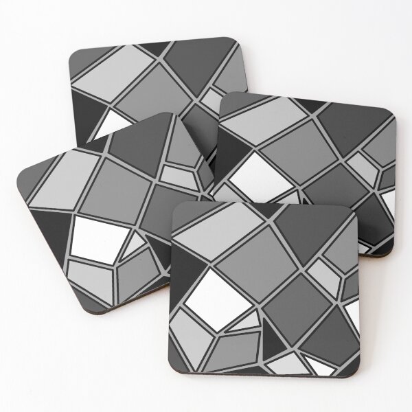 Item preview, Quadrilateral Greyscale Pattern designed and sold by -alanna-.