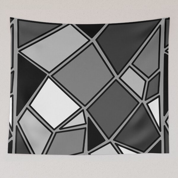 Item preview, Quadrilateral Greyscale Pattern designed and sold by -alanna-.