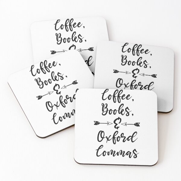 Item preview, Coffee Books & Oxford Commas ,Book Lover T-Shirt, Book Lover Gift, Bookworm Gift, Bibliophile, Grammar Vocabulary Punctuation designed and sold by Noussairox.