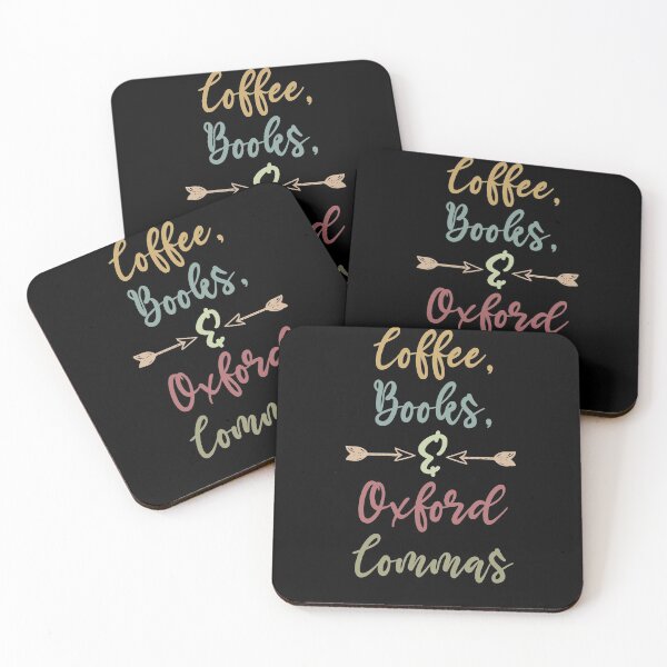 Item preview, Coffee Books & Oxford Commas ,Book Lover T-Shirt, Book Lover Gift, Bookworm Gift, Bibliophile, Grammar Vocabulary Punctuation designed and sold by Noussairox.
