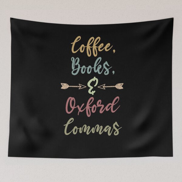Item preview, Coffee Books & Oxford Commas ,Book Lover T-Shirt, Book Lover Gift, Bookworm Gift, Bibliophile, Grammar Vocabulary Punctuation designed and sold by Noussairox.
