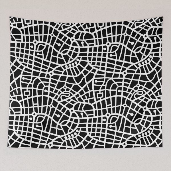 Item preview, Pattern 030520 - White on Black designed and sold by Artberry.
