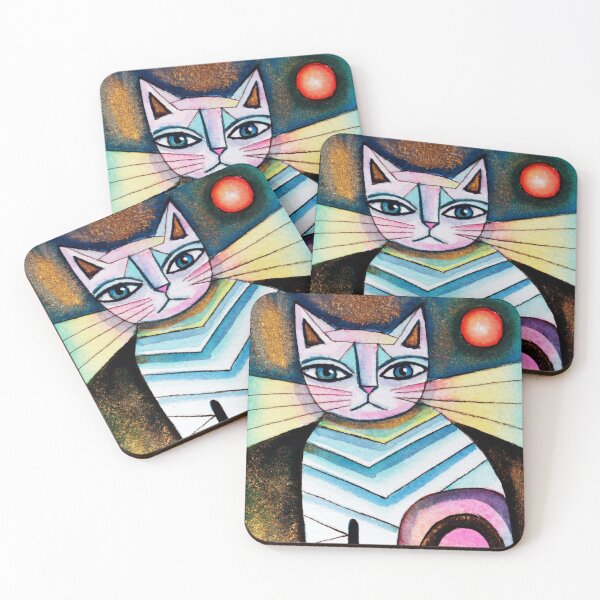 Item preview, Golden cat designed and sold by Karin Zeller.